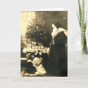 Weihnachten Santa Claus Kinder Finnland Vintage