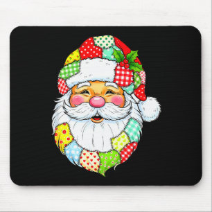 Weihnachten Santa Claus Patchwork Vintage Männer F Mousepad