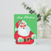 Weihnachten Santa Claus Postkarte (Stehend Vorderseite)