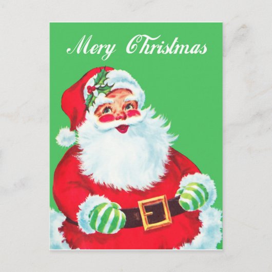 Weihnachten Santa Claus Postkarte (Vorderseite)