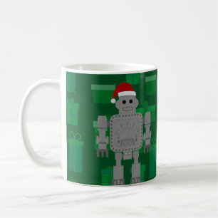 weihnachten santa claus roboter kaffeetasse