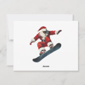 Weihnachten Santa Claus Snowboard Snowboarding Sno (Rückseite)