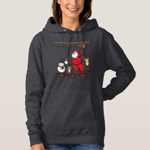 Weihnachten Santa Claus Volleyball Schneemann Renn Hoodie