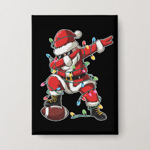 Weihnachten Santa Dabbing Fußballspieler Xmas Fußb Button