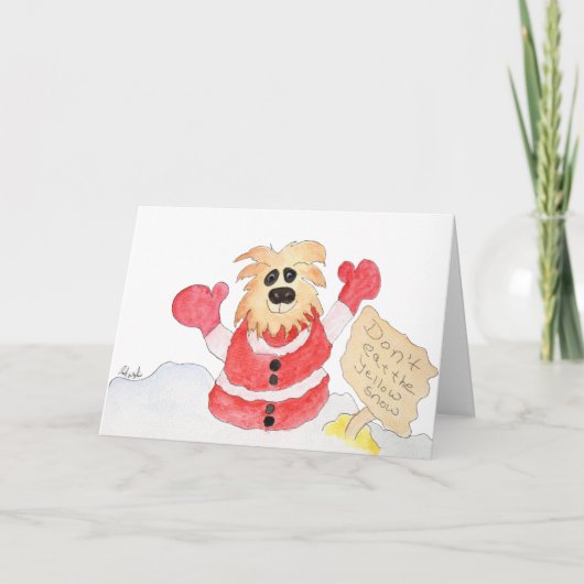 Weihnachten - Santa Dog - Iss nicht den gelben Sch (Vorderseite)