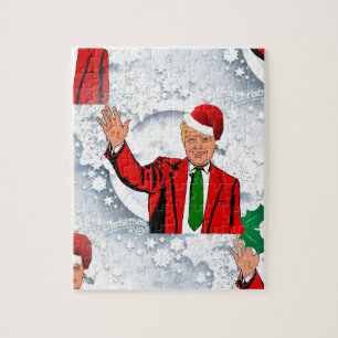 weihnachten santa donald trump puzzle