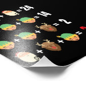 Weihnachten Santa Elf Snowman Math Lehrer Funny Gi Fotodruck (Ecke)