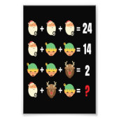 Weihnachten Santa Elf Snowman Math Lehrer Funny Gi Fotodruck (Vorne)