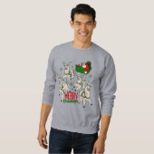 weihnachten santa faultier llamas sweatshirt (Vorne ganz)