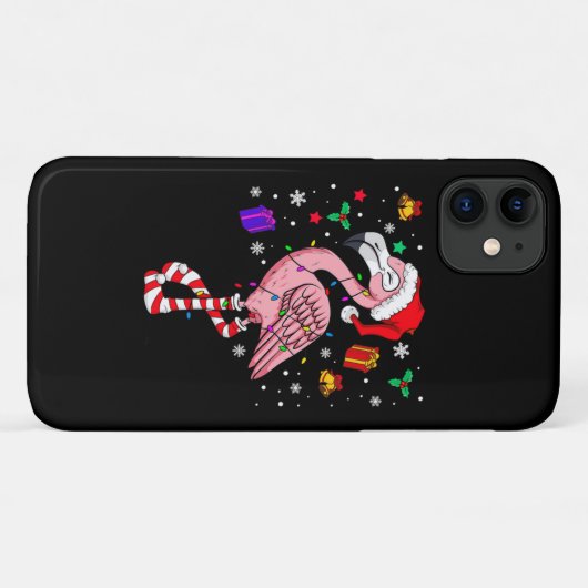 Weihnachten Santa Flamingo Lover Funny Classic Case-Mate iPhone Hülle (Rückseite (Horizontal))