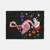 Weihnachten Santa Flamingo Lover Funny Classic Fleecedecke (Vorderseite (Horizontal))