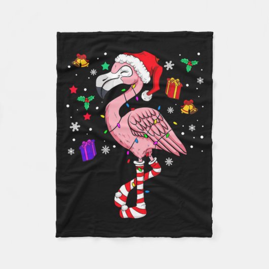 Weihnachten Santa Flamingo Lover Funny Classic Fleecedecke (Vorderseite)