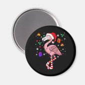Weihnachten Santa Flamingo Lover Funny Classic Magnet (Vorderseite/Rückseite)