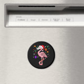 Weihnachten Santa Flamingo Lover Funny Classic Magnet (In Situ (Geschirrspüler))