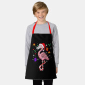 Weihnachten Santa Flamingo Lover Funny Classic Schürze (Getragen)