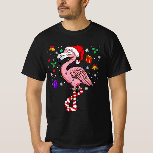 Weihnachten Santa Flamingo Lover Funny Classic T-Shirt (Vorderseite)