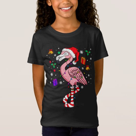 Weihnachten Santa Flamingo Lover Funny Classic T-Shirt (Vorderseite)