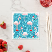 weihnachten santa flamingo serviette (Beispiel)