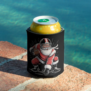 Weihnachten Santa Football Lineman Quarterback Dosenkühler