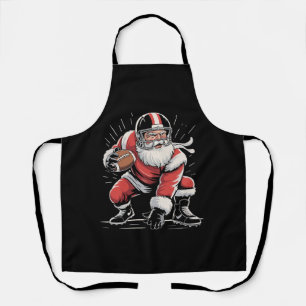 Weihnachten Santa Football Lineman Quarterback Schürze