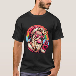 Weihnachten Santa Frieden Rosa Xmas Bubble Gum Sch T-Shirt