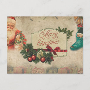 Weihnachten Santa Frohe Weihnachten Postkarte