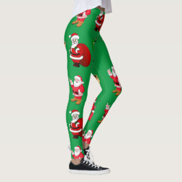Weihnachten santa Geschenksmuster Mädchen Frauen Leggings