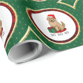 Weihnachten Santa Goldendoodle (goldrot) Hund Nied Geschenkpapier (Rolleneckpunkt)
