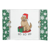 Weihnachten Santa Goldendoodle (goldrot) Hund Nied Kissenbezug (Vorderseite-Links)
