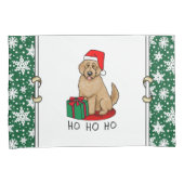 Weihnachten Santa Goldendoodle (goldrot) Hund Nied Kissenbezug (Vorderseite-Rechts)