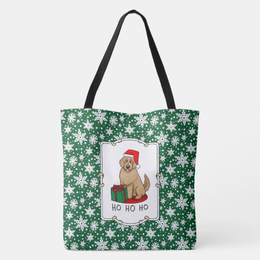Weihnachten Santa Goldendoodle (goldrot) Hund Nied Tasche (Rückseite)