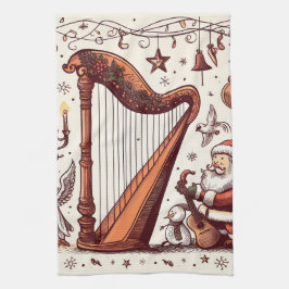 Weihnachten Santa Harp Küchentücher