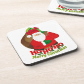Weihnachten Santa ho ho ho ho Set von 6 Untersetze Getränkeuntersetzer (Linke Seite)