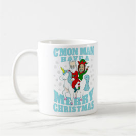 Weihnachten santa joe biden kamala harris unicorn kaffeetasse