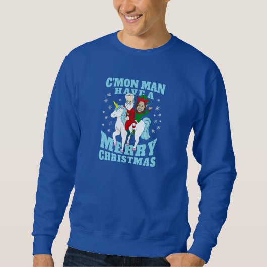 Weihnachten santa joe biden kamala harris unicorn sweatshirt (Vorderseite)
