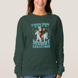 Weihnachten santa joe biden kamala harris unicorn sweatshirt