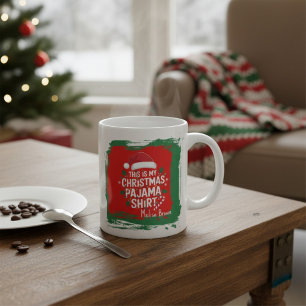 Weihnachten Santa lustiger Humor Typografie Kaffeetasse