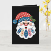 Weihnachten Santa Patchwork Schneeflocke Stechpalm Karte (Gelbe Blume)