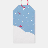 Weihnachten Santa Penguin sagt Geschenkanhänger (Rückseite)