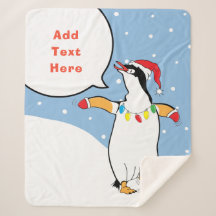 Weihnachten Santa Penguin sagt