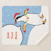 Weihnachten Santa Penguin sagt Sherpadecke (Vorderseite (Horizontal))