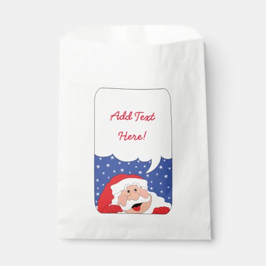 Weihnachten SANTA SAYS Personalize Favor Bag Geschenktütchen (Vorderseite)