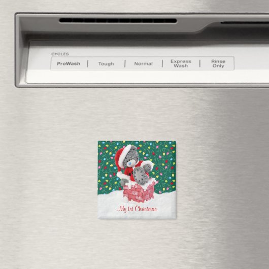 Weihnachten - Santa Teddy Bear Magnet (In Situ (Geschirrspüler))