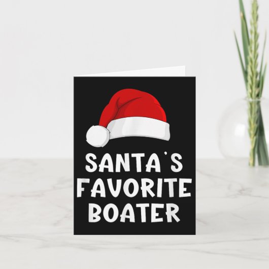 Weihnachten Santas Favorite Boater Funny Pajama Bo Karte (Vorderseite)