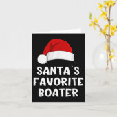 Weihnachten Santas Favorite Boater Funny Pajama Bo Karte (Gelbe Blume)