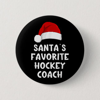 Weihnachten Santas Lieblings-Hockey-Coach Funny Xm Button