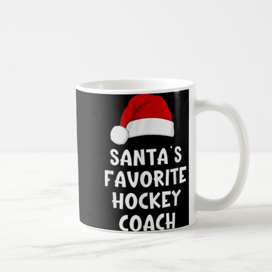 Weihnachten Santas Lieblings-Hockey-Coach Funny Xm Kaffeetasse (Rechts)