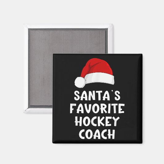 Weihnachten Santas Lieblings-Hockey-Coach Funny Xm Magnet (Vorderseite/Rückseite)