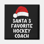 Weihnachten Santas Lieblings-Hockey-Coach Funny Xm Magnet (Vorne)