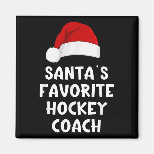 Weihnachten Santas Lieblings-Hockey-Coach Funny Xm Magnet (Vorne)